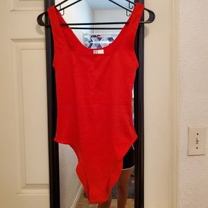 Red bodysuit